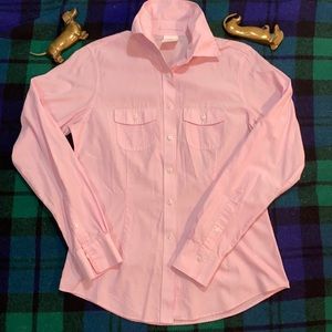 Brooks Brothers Pink/White Stripped Long-Sleeve